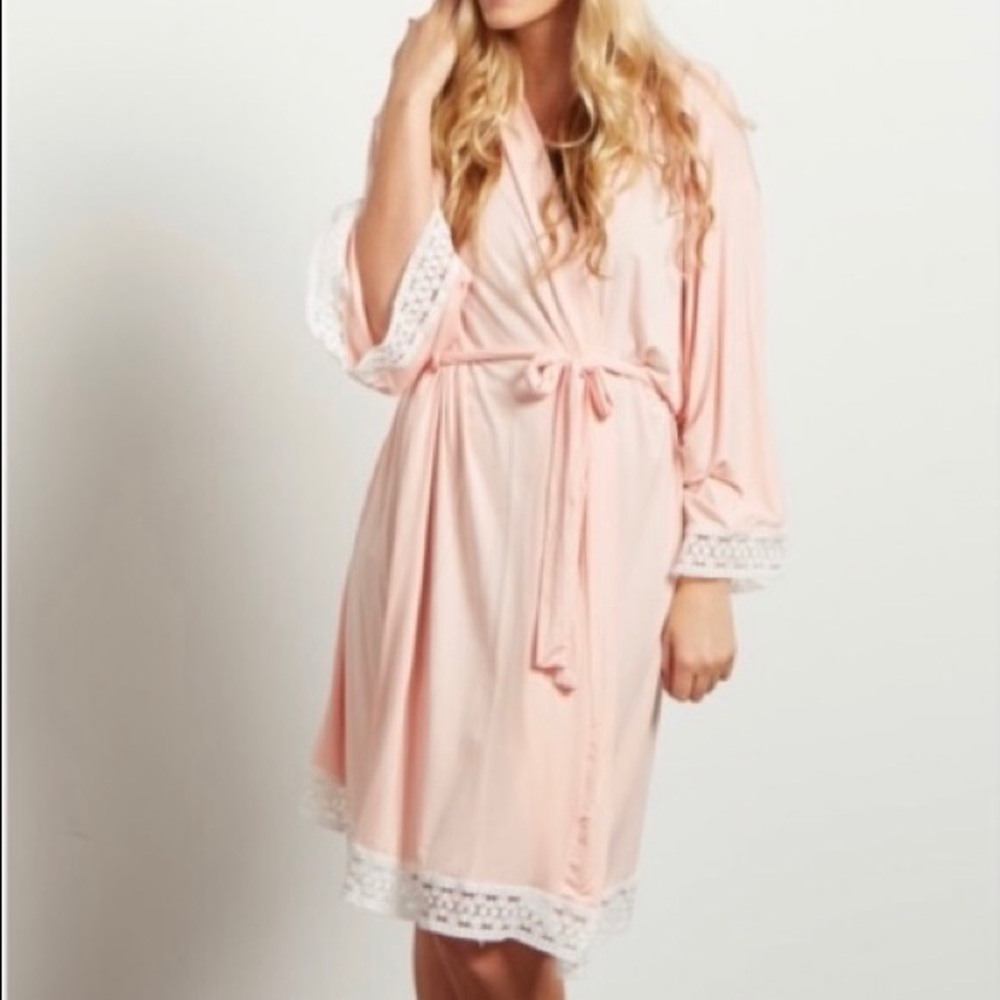 Pink Blush Maternity Robe